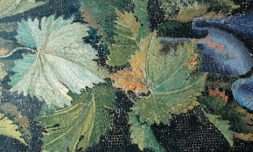 Bild: Detail des Mosaiks im Sommertriclinium